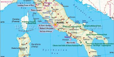 Harta e milanit dhe zona përreth