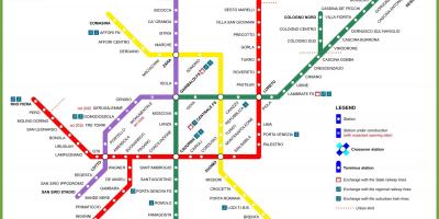 Metro milano hartë