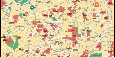 Milan itali qendër të qytetit hartë