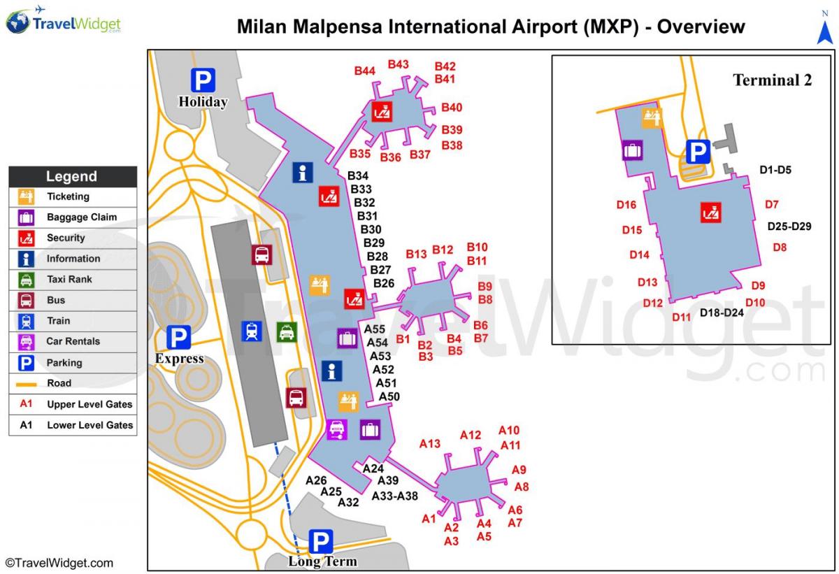 harta e milan aeroportet dhe stacionet e trenave