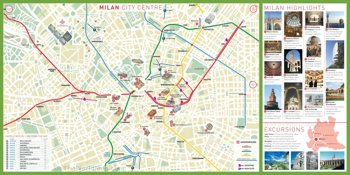 qyteti gjë milan hartë