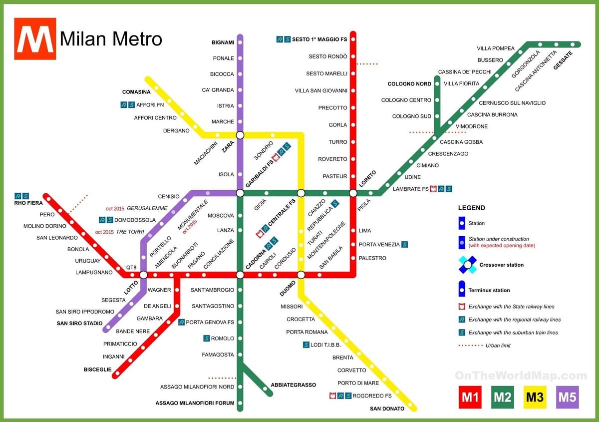 metro milano hartë