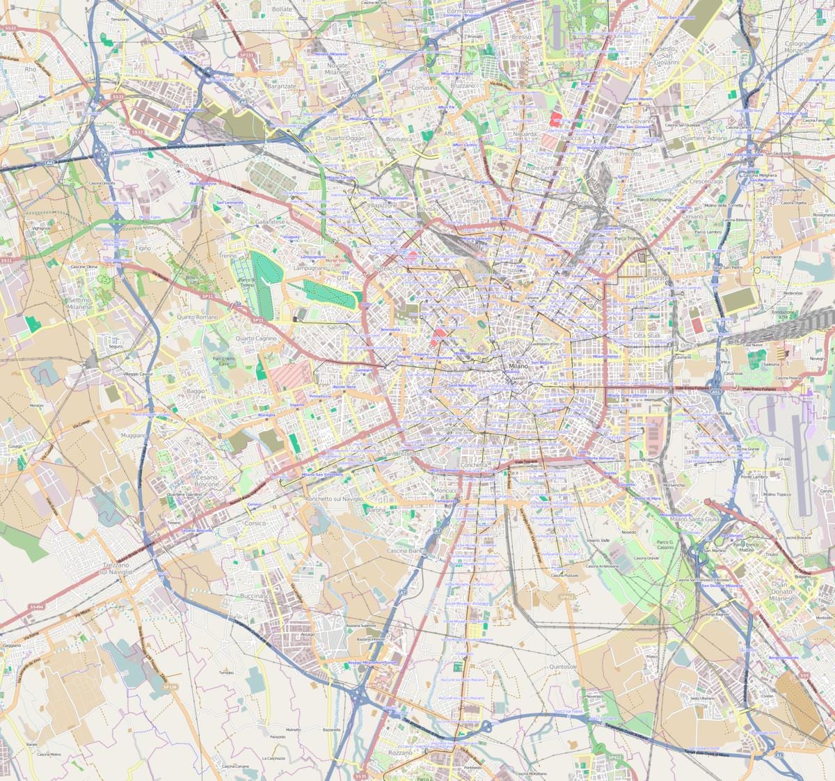 harta e milano rogoredo stacioni i trenit