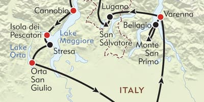Harta e milan liqeneve