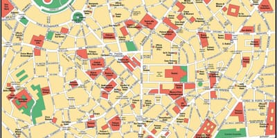 Milan itali qendër të qytetit hartë
